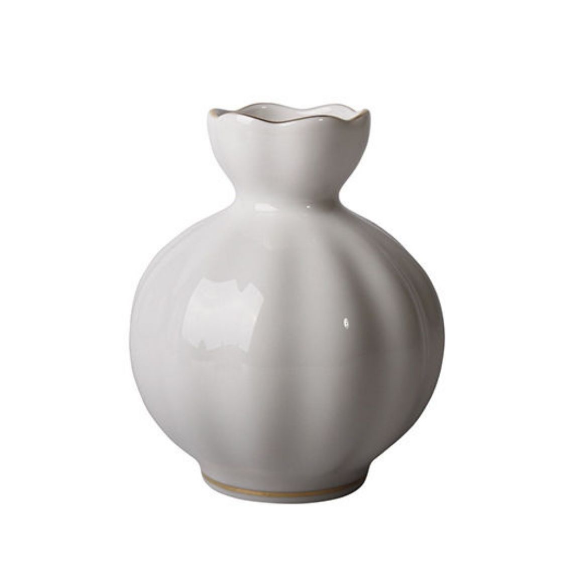 St. Peterburgo porceliano vaza gelėms „Tulip White“ H 11,8 cm paveikslėlis