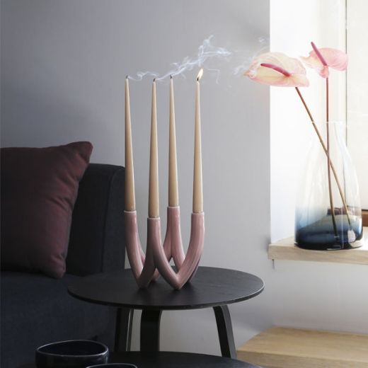 Žvakidė „Chandelier 56“, rausva paveikslėlis