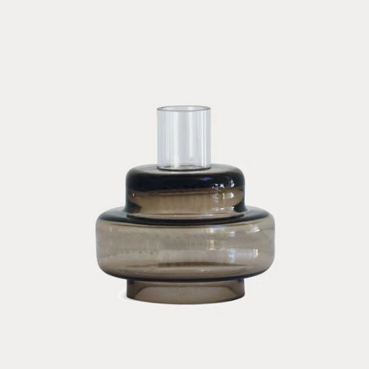 Picture of Glass Candlestick 54, sepia brown