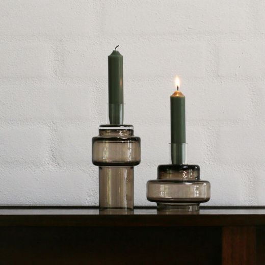Picture of Glass Candlestick 54, sepia brown