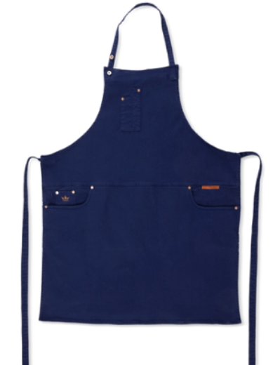Picture of Velour handmade apron, brown