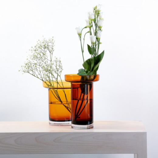 Picture of Limelight Rose Vase H 230mm, amber