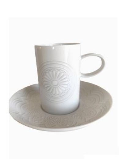 Picture of Ornament Coffee Cup & Saucer, 104 ml