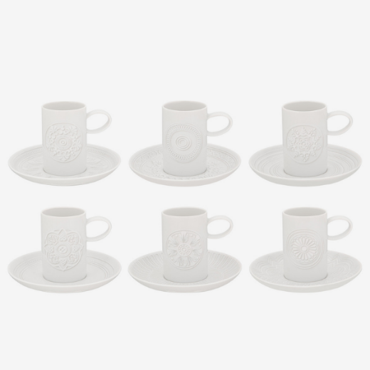 Espresso puodelis su lėkštute  „Ornament 3", 104 ml paveikslėlis