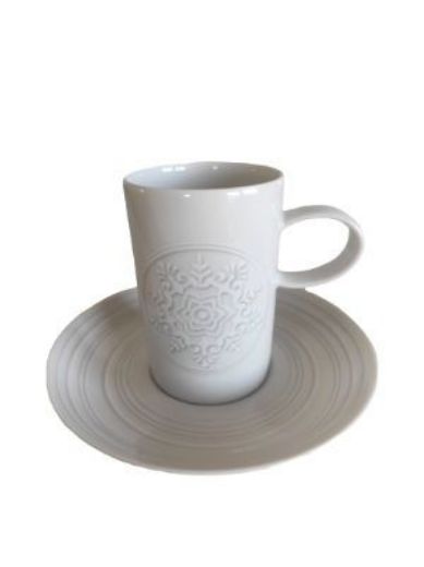 Espresso puodelis su lėkštute  „Ornament 5", 104 ml paveikslėlis