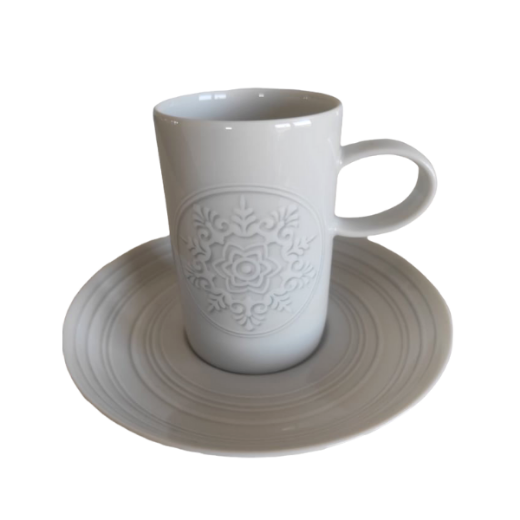 Espresso puodelis su lėkštute  „Ornament 5", 104 ml paveikslėlis