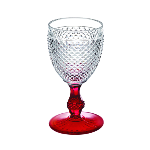 Taurė „Bicos Bicolor" skaidri/raudona,  280 ml paveikslėlis