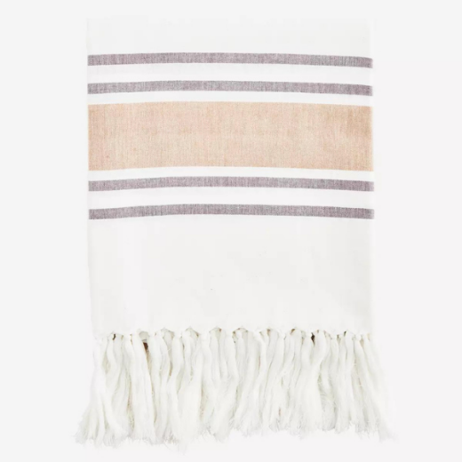 Picture of Beach cotton towel "Striped", Off white
