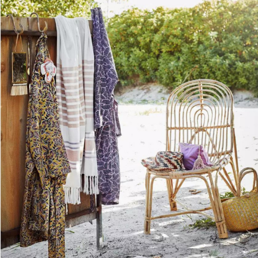 Picture of Beach cotton towel "Striped", Off white
