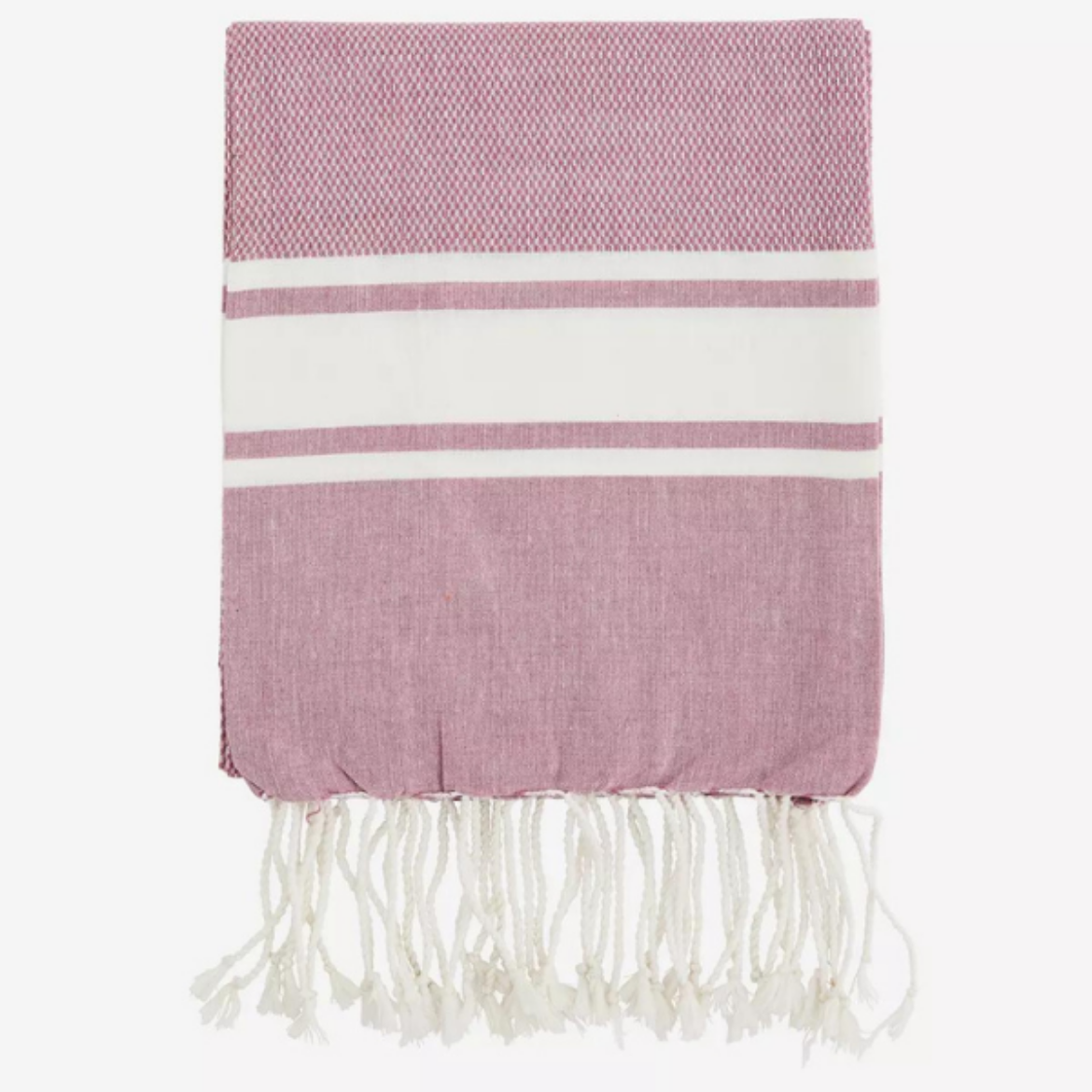 Picture of Beach cotton towel "Striped", rose