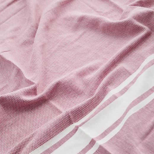 Paplūdimio rankšluostis "Striped", rožinis paveikslėlis