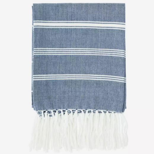 Paplūdimio rankšluostis "Striped", mėlynas paveikslėlis
