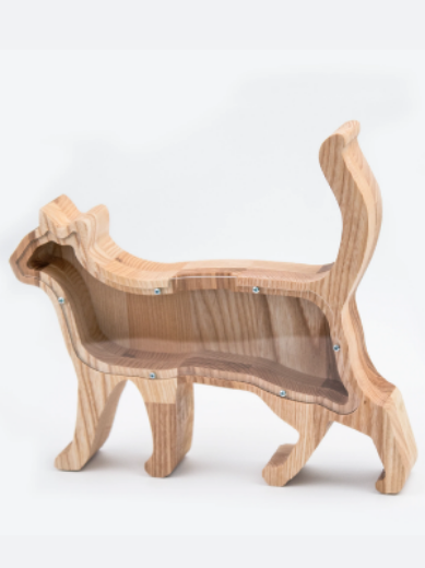 Picture of Cat Wooden Money Box