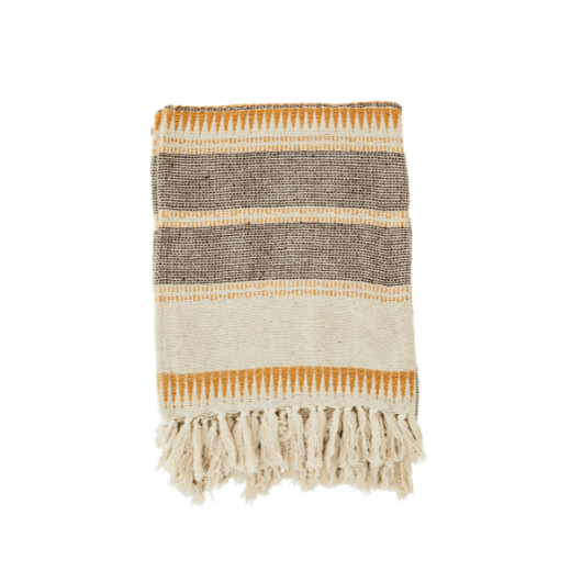 Picture of Boho Striped Woven Throw