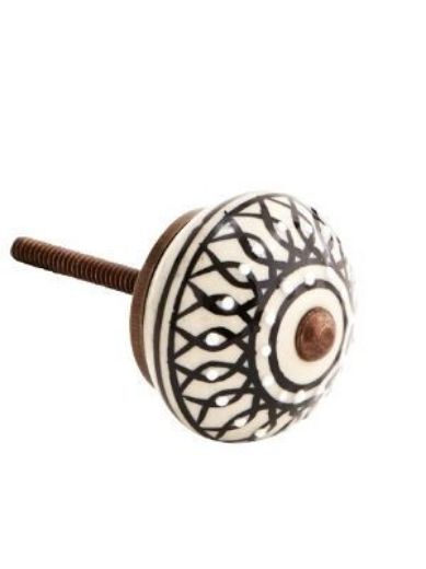 Picture of HAND PAINTED STONEWARE DOOR KNOB TA5036