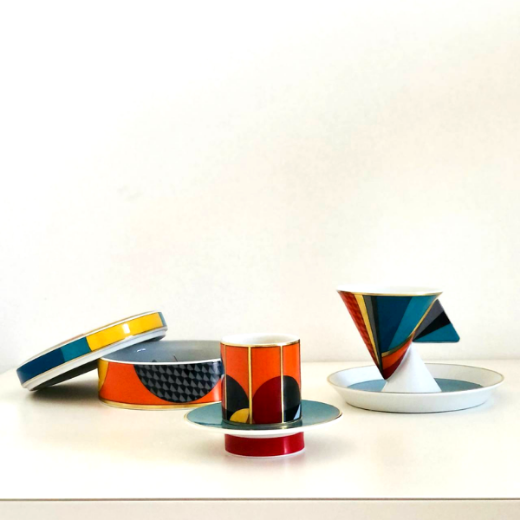 Picture of Futurismo Set of 4 Coffee Cups and Saucers
