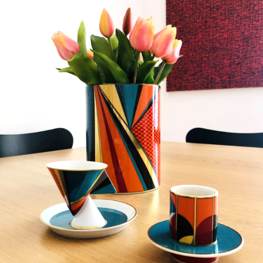 Picture of Futurismo Set of 4 Coffee Cups and Saucers