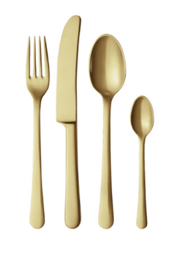 Georg Jensen stalo įrankių komplektas „Copenhagen“ Matte Gold,  16 dalių paveikslėlis