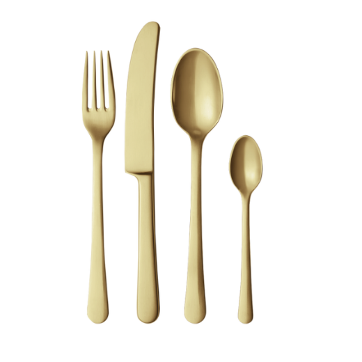 Georg Jensen stalo įrankių komplektas „Copenhagen“ Matte Gold,  16 dalių paveikslėlis