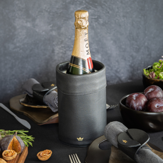 Picture of Wine Cooler, Leather, Black