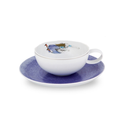 Puodelių komplektas su lėkštutėmis ir arbata „Tea with Alice ", 2 vnt. paveikslėlis