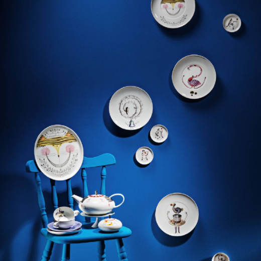 Picture of TEA WITH ALICE Large Footed Cake Plate