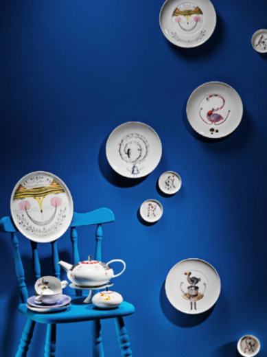 Picture of TEA WITH ALICE Large Footed Cake Plate