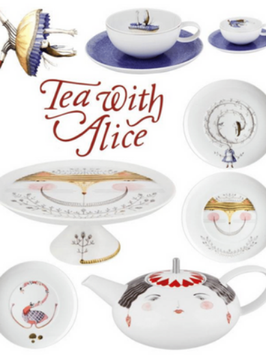 Desertinių lėkščių komplektas „Tea with Alice" paveikslėlis