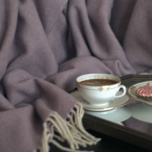 Picture of Classic Merino Wool Plaid, Plum color
