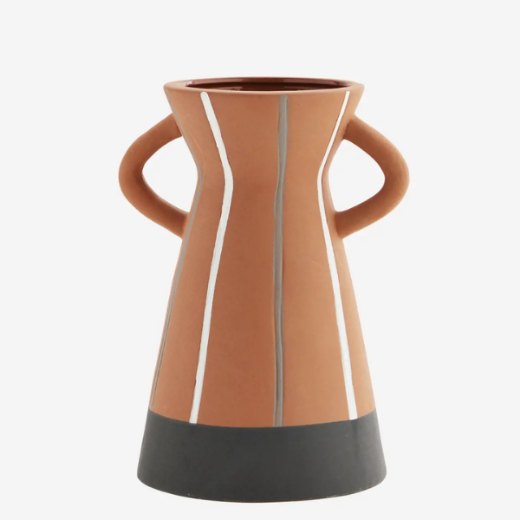 Picture of BRICK HAND PAINTED TERRACOTTA VASE 