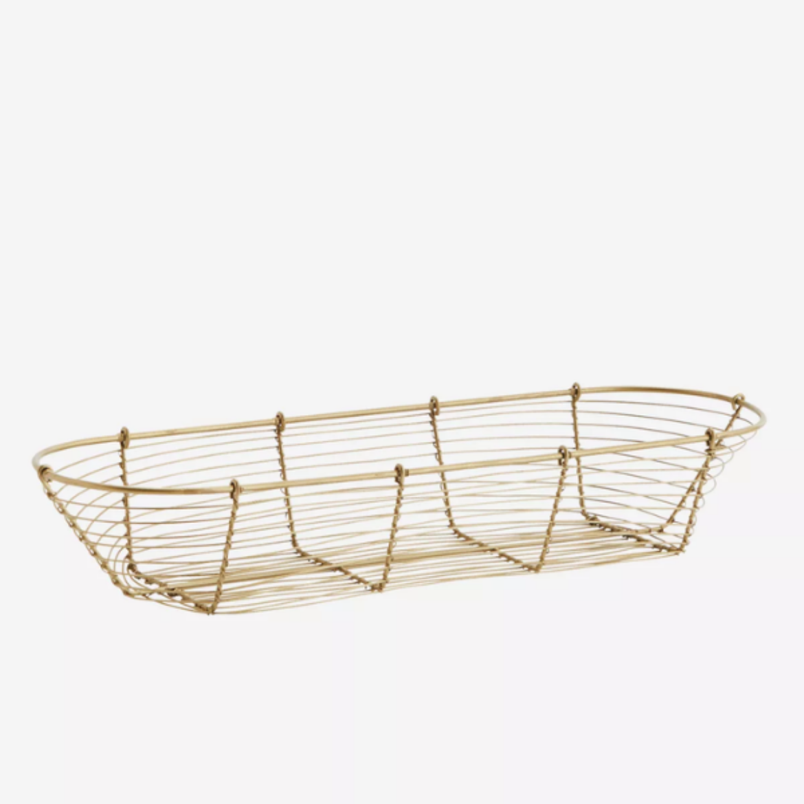 Picture of Madam Stoltz Oval Wire Basket, Antique Brass