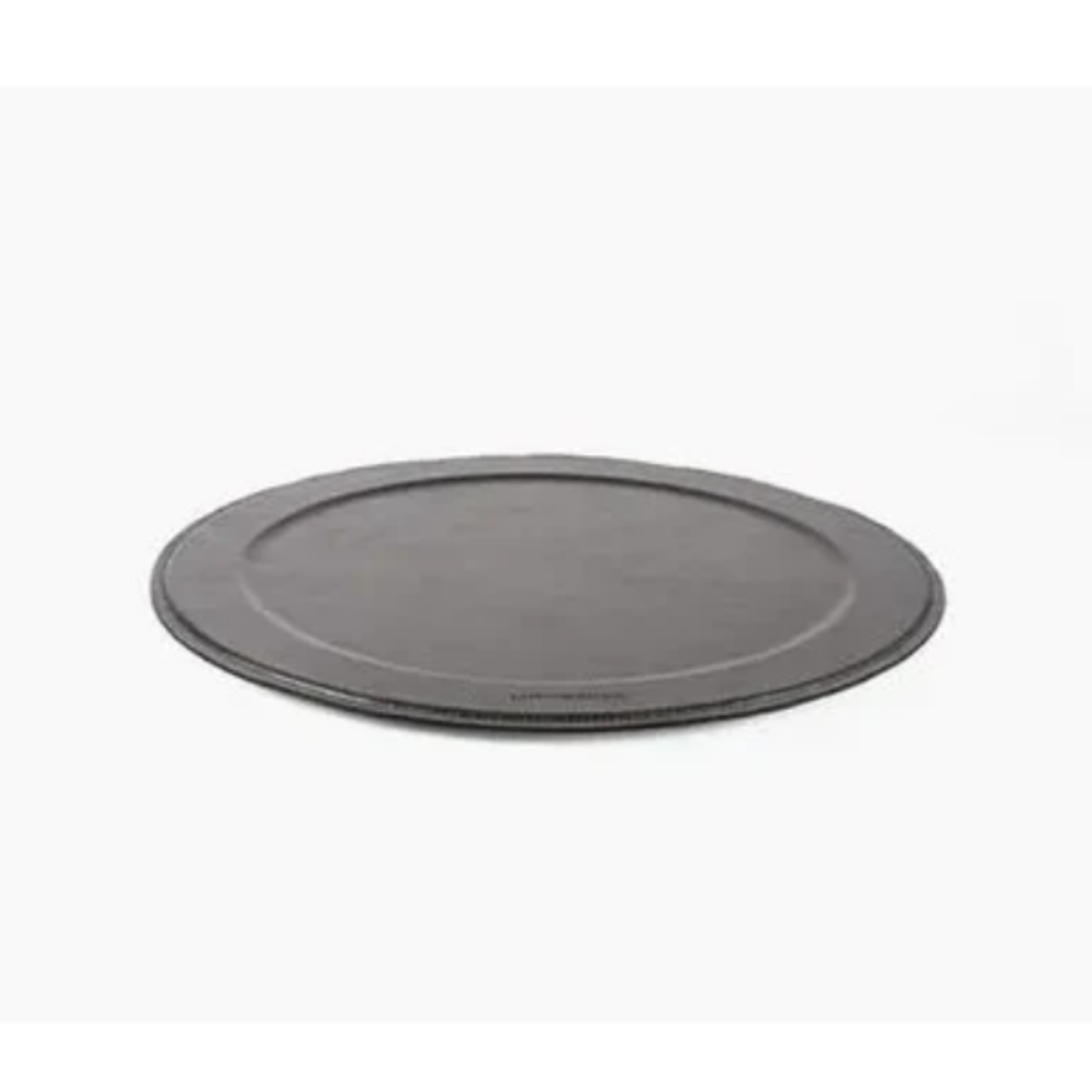 Picture of DUTCHDELUXES 46CM ROUND STYLISH SERVING TRAY LEATHER BLACK