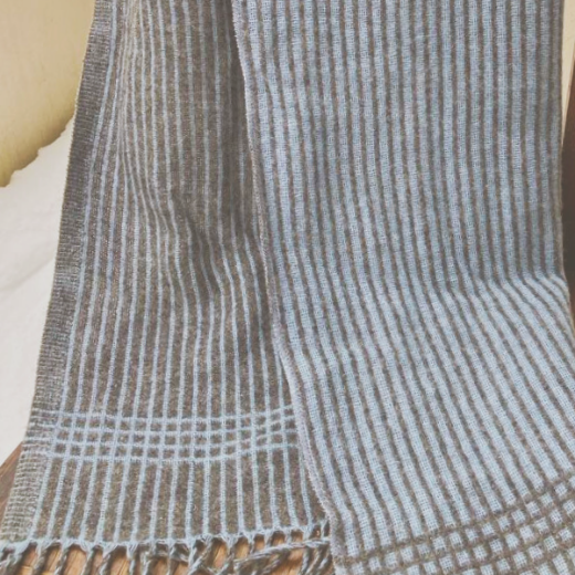 Vaikiškas merino vilnos pledas, dvipusis juostuotas paveikslėlis
