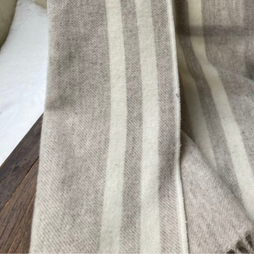 Picture of CLASSIC KIDS MERINO WOOL PLAID With Stripes, beige