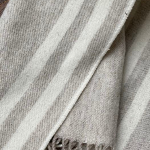Picture of CLASSIC KIDS MERINO WOOL PLAID With Stripes, beige
