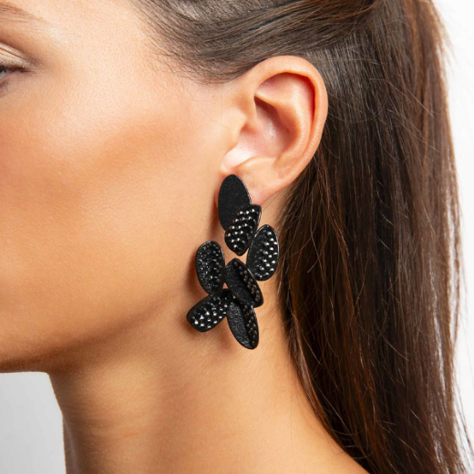 Picture of Leaves Earrings 2 Crystal